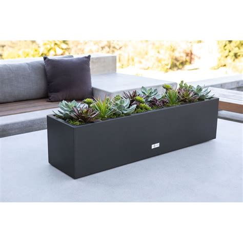 metallic series galvanized steel planter box by veradek|Veradek Metallic Series Galvanized Steel Indoor/Outdoor Long .